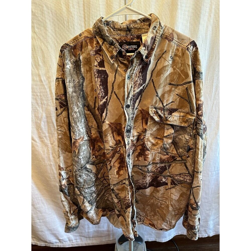 Outfitters Ridge‎ Men's Camouflage Long Sleeve Shirt Button Down 2XL 50/52